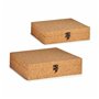 Set de boîtes décoratives Marron Liège Bois MDF (6 Unités)