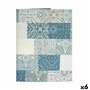 Nappe toile Antitaches Carrelage 140 x 180 cm Bleu (6 Unités)