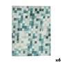 Nappe toile Antitaches Carreaux 140 x 180 cm Turquoise (6 Unités)