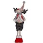 Figurine Décorative renne de noël Rouge Gris Polyester 13 x 65 x 18 cm