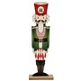 Figurine Décorative Casse-Noisette Blanc Noir Rouge Vert Bois 10 x 60 