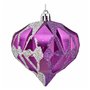 Lot de boules de Noël Diamant Violet Argenté Plastique 8 x 9 x 8 cm (1