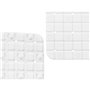 Tapis de Douche Antidérapant Carreaux Blanc PVC 50,3 x 50,3 x 0,7 cm (