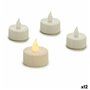 Ensemble de Bougies LED Blanc 4 x 4 x 3,7 cm (12 Unités)