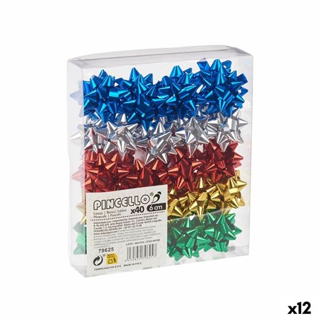 Boucles Brille Multicouleur PVC 5 x 3,5 x 5 cm (12 Unités)