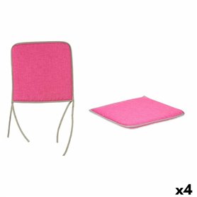 Coussin de chaise Rose 38 x 2,5 x 38 cm (4 Unités)