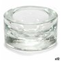 Bougeoir Transparent verre 7 x 3,5 x 7 cm (12 Unités)