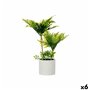 Plante décorative Palmier Plastique Ciment 12 x 45 x 12 cm (6 Unités)