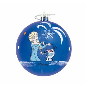 Boule de Noël Frozen Memories 6 Unités Bleu Blanc Plastique (Ø 8 cm)
