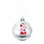 Boule de Noël Peppa Pig Cosy corner Argenté 6 Unités Plastique (Ø 8 cm