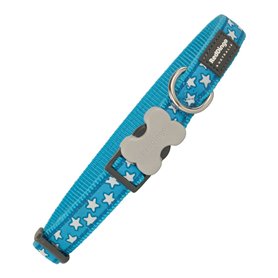 Collier pour Chien Red Dingo Style Turquoise Etoiles (2,5 x 41-63 cm)