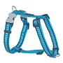 Harnais pour Chien Red Dingo Os Réfléchissant 25-39 cm Turquoise