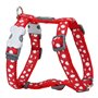 Harnais pour Chien Red Dingo Style Rouge Blanc Pois 25-39 cm