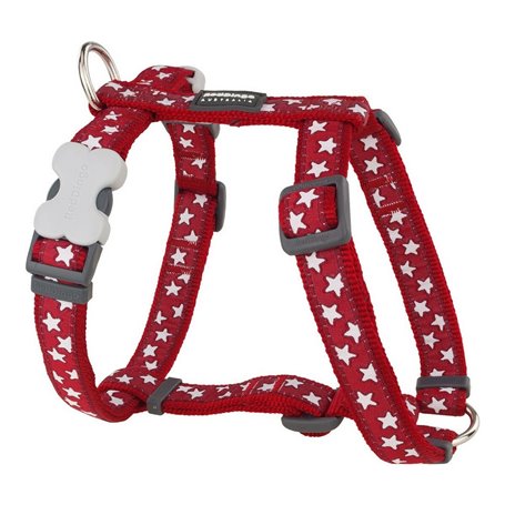 Harnais pour Chien Red Dingo Rouge Étoile Blanc 37-61 cm