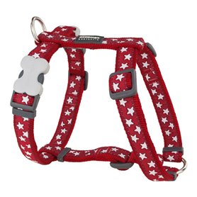 Harnais pour Chien Red Dingo Style Rouge Étoile Blanc 46-76 cm