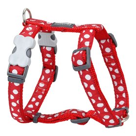 Harnais pour Chien Red Dingo Style Blanc Pois 46-76 cm