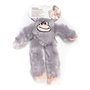 Jouet pour chien en peluche Gloria Iwazaru 11 x 44 x 45 cm Singe Gris