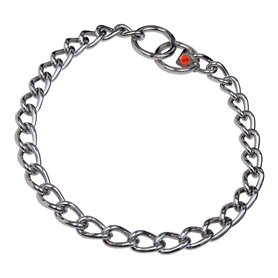 Collier pour Chien Hs Sprenger Argenté 4 mm Maillons Torsadé (55 cm)