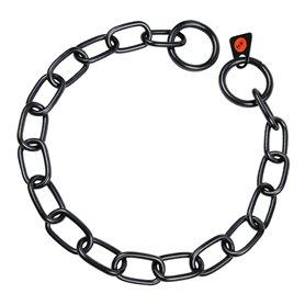 Collier pour Chien Hs Sprenger Noir 3 mm Maillons Semi-long (55 cm)