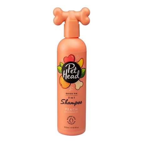 2-in-1 shampooing et après-shampooing Pet Head Quick Fix Pêche (300 ml