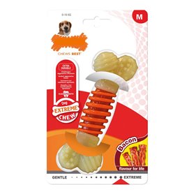 Jouet pour chien Nylabone Extreme Chew Pro Action Bacon Taille M Nylon