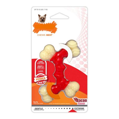 Jouet pour chien Nylabone Extreme Chew Double Bacon Taille XL Nylon Th