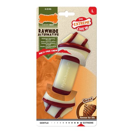 Jouet pour chien Nylabone Rawhide Nud Taille L Nylon Veau