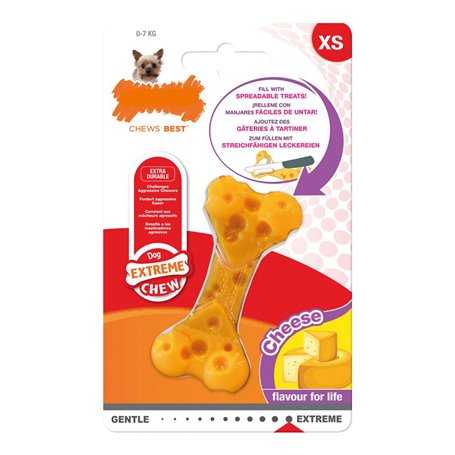 Jouet pour chien Nylabone Dura Chew Fromage Nylon Taille XS