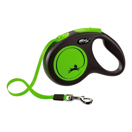 Laisse pour Chien Flexi NEW NEON 5 m Taille M Vert