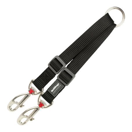 2 Accouplement pour laisse de chien Red Dingo Noir black (2 x 25-34 cm