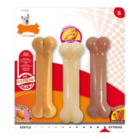 Jouet pour chien Nylabone Extreme Chew Value Pack Bacon Beurre de caca