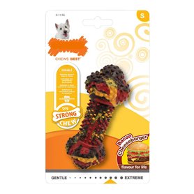 Jouet pour chien Nylabone Strong Chew Bacon Fromage Hamburgers Caoutch