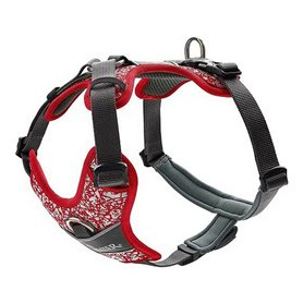 Harnais pour Chien Hunter Divo Rouge Gris Réfléchissant L/XL Rose/Gris