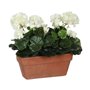 Plante décorative Mica Decorations Céramique Blanc Jaune PVC Géranium 