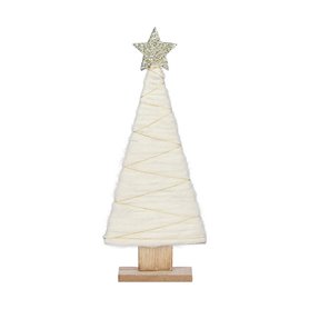 Sapin de Noël Black Box Bois Blanc (13 x 5 x 31 cm)