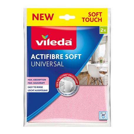 Chiffons Vileda Actifibre Soft 171813 2,72 x 2 x 56 x 2 cm (2 Unités)