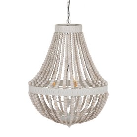 Suspension Blanc Bois Métal 220 V 240 V 220-240 V 60 x 60 x 80 cm