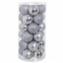 Boules de Noël Argenté Plastique Paillettes 6 x 6 x 6 cm (30 Unités)