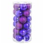 Boules de Noël Violet Plastique Paillettes 6 x 6 x 6 cm (30 Unités)