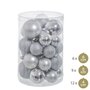 Boules de Noël Argenté Plastique Paillettes 12,5 x 12,5 x 27 cm (27 Un