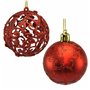 Boules de Noël Rouge Plastique 6 x 6 x 6 cm (12 Unités)