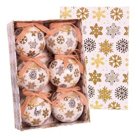 Boules de Noël Multicouleur Papier Polyfoam 7,5 x 7,5 x 7,5 cm (6 Unit