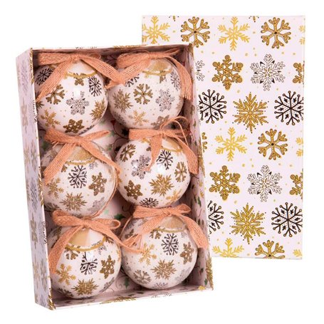 Boules de Noël Multicouleur Papier Polyfoam 7,5 x 7,5 x 7,5 cm (6 Unit