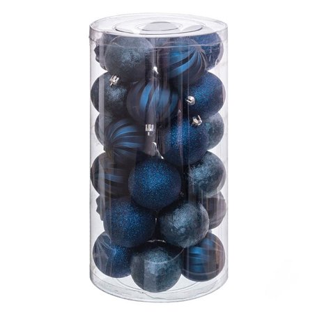 Boules de Noël Bleu Plastique 6 x 6 x 6 cm (30 Unités)