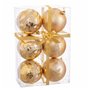 Boules de Noël Doré Plastique Cerf 8 x 8 x 8 cm (6 Unités)