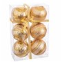 Boules de Noël Doré Plastique Spirale 8 x 8 x 8 cm (6 Unités)