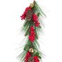 Guirlande de Noël Rouge Vert Plastique Ananas 140 cm