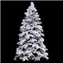 Sapin de Noël Blanc Vert PVC Métal Polyéthylène Enneigé 240 cm