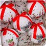 Boules de Noël Blanc Multicouleur Papier Polyfoam Chaussettes 7,5 x 7,