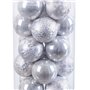 Boules de Noël Argenté Plastique 6 x 6 x 6 cm (20 Unités)